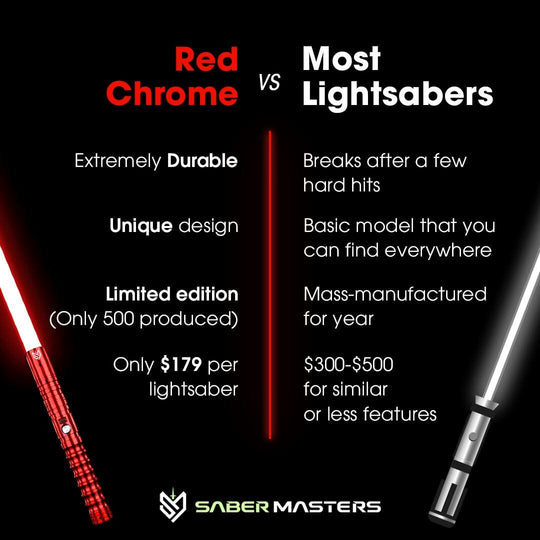 The Red Chrome Lightsaber (Buy 1 Get 2)