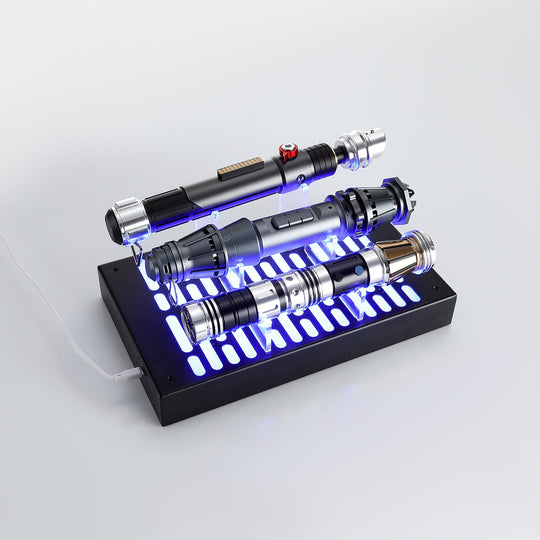 Tri-Luminous Saber Display Stand | 3-Hilt LED Base