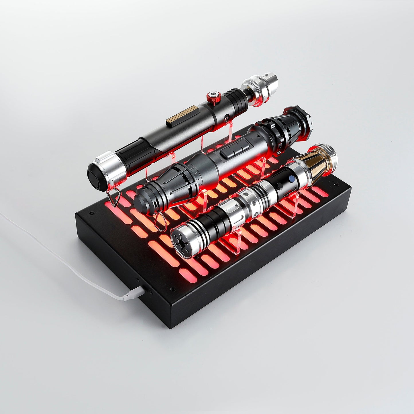 Tri-Luminous Saber Display Stand | 3-Hilt LED Base