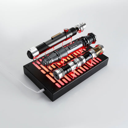 Tri-Luminous Saber Display Stand | 3-Hilt LED Base