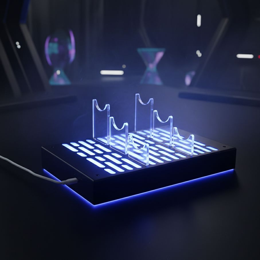 Tri-Luminous Saber Display Stand | 3-Hilt LED Base