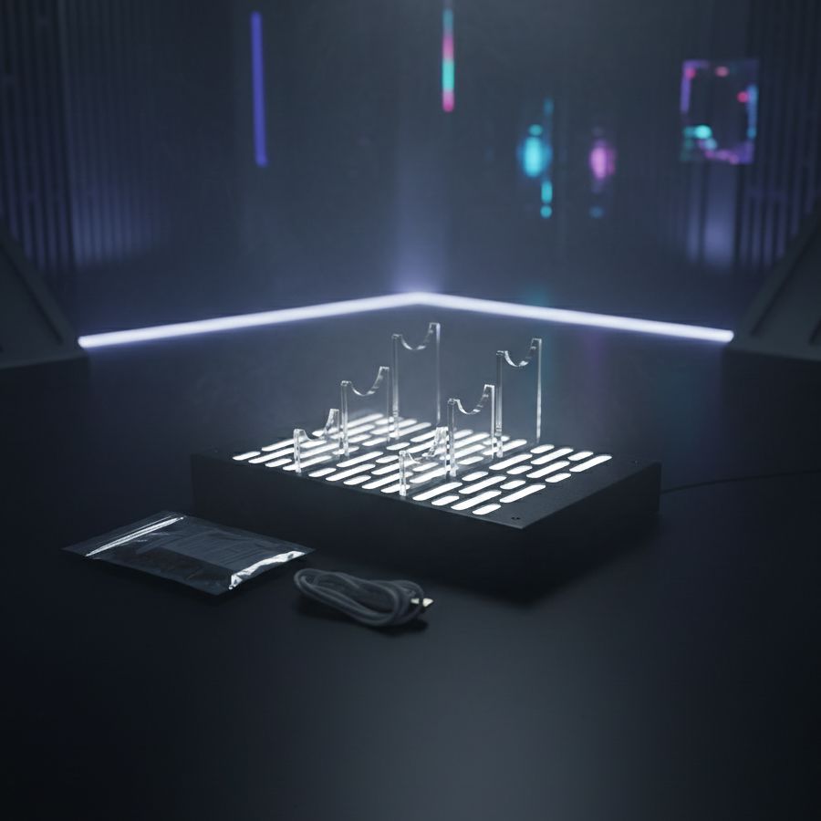 Tri-Luminous Saber Display Stand | 3-Hilt LED Base