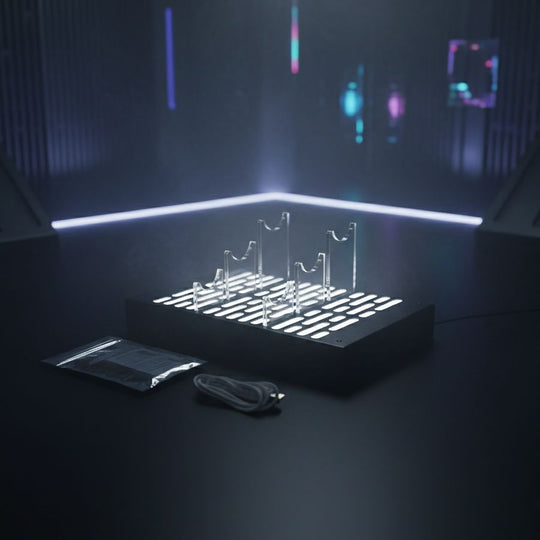 Tri-Luminous Saber Display Stand | 3-Hilt LED Base